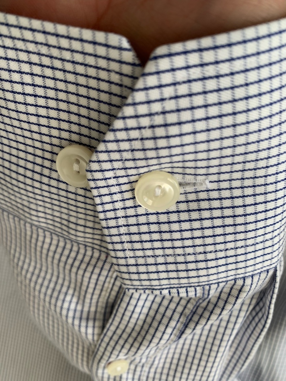 Eton Dress Shirt 100% Cotton Men's size 42-16 ½ Light Blue Micro-Check - Picture 10 of 13